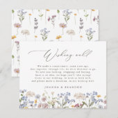Spring Wildflower Meadow Garden Boho Wishing Well Informatiekaartje (Voorkant / Achterkant)