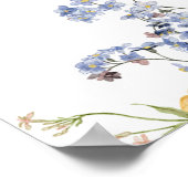 Spring Wildflower Meadow Garden Bruiloft Welkom F Poster (Hoek)