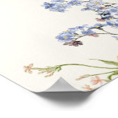 Spring Wildflower Meadow Garden Bruiloft Welkom Poster (Hoek)