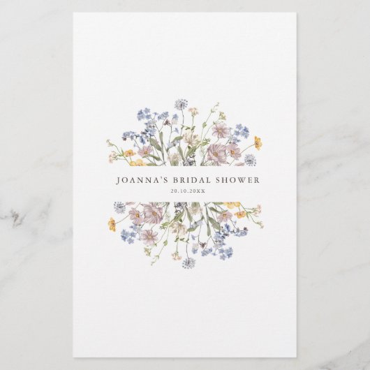 Spring Wildflower Meadow Garden Vrijgezellenfeest  (Achterkant)