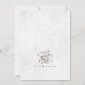 Spring Wildflower Meadow Garden Wedding I Kaart (Achterkant)