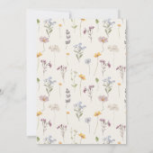 Spring Wildflower Meadow Garden Wedding Kaart (Achterkant)