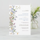 Spring Wildflower Meadow Garden Wedding Kaart (Staand voorkant)