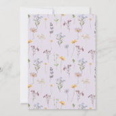Spring Wildflower Meadow Garden Wedding   Kaart (Achterkant)