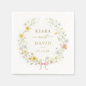 Spring Wildflower Meadow Garden Wedding Servet (Voorkant)