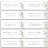 Spring Wildflower Meadow Gast Naam Adres Sticker (Voorkant)