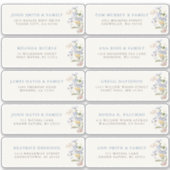  Spring Wildflower Meadow Gast Naam Adres Sticker (Voorkant)