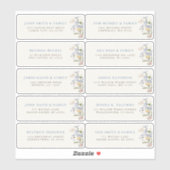  Spring Wildflower Meadow Gast Naam Adres Sticker (Vel)