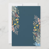 Spring Wildflower Meadow Gedroogd Vrijgezellenfees Kaart (Achterkant)