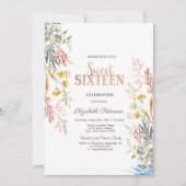 Spring Wildflower Meadow Gedroogd Zoet 16 Kaart (Voorkant)