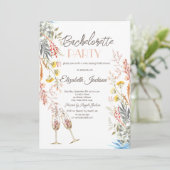 Spring Wildflower Meadow Gedroogde Bachelorette Kaart (Staand voorkant)