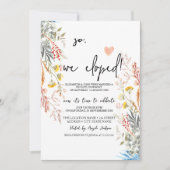 Spring Wildflower Meadow Gedroogde Elopement Kaart (Voorkant)