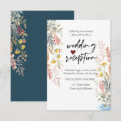 Spring Wildflower Meadow Gedroogde ontvangst Kaart (Voorkant / Achterkant)