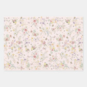 Spring Wildflower Meadow Sprookje Bloementuin Inpakpapier Vel (Voorkant 2)