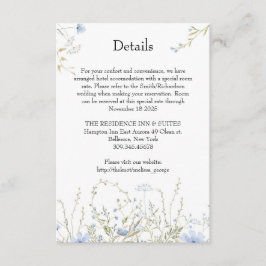 Spring Wildflower Meadow stoffige blauwe details k Informatiekaartje