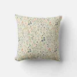 Spring Wildflower Meadow Throw Pillow Kussen