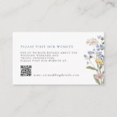 Spring Wildflower Meadow Tuin Bruiloft Details QR Informatiekaartje (Voorkant)