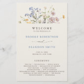 Spring Wildflower Meadow Tuin Huwelijksprogramma (Voorkant)