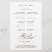 Spring Wildflower Meadow Tuin Huwelijksprogramma (Achterkant)