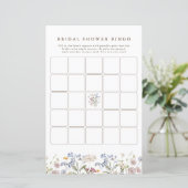 Spring Wildflower Meadow Vrijgezellenfeest Bingo (Staand voorkant)