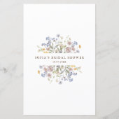 Spring Wildflower Meadow Vrijgezellenfeest Bingo (Achterkant)