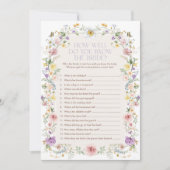 Spring Wildflower Meadow Vrijgezellenfeest Game Ka Kaart (Voorkant)