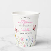 Spring Wildflower Meisje Baby shower Papier Cups Papieren Bekers (Achterkant)
