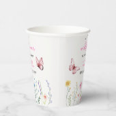 Spring Wildflower Meisje Baby shower Papier Cups Papieren Bekers (Rechts)