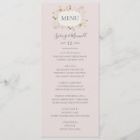 Spring Wildflower | Menu Blinde bruiloft