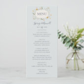 Spring Wildflower | Menu Light Blue Weddenrennen (Staand voorkant)