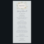 Spring Wildflower | Menu Light Blue Weddenrennen<br><div class="desc">Deze voorjaarsbloem | Een lichtblauw trouwdinermenu is perfect voor je bijtende bruiloft. Het ontwerp is voorzien van kleurrijke, elegante, minimalistische waterverf wilde bloemen. Het doet de kijker denken aan een klassieke eenvoudige bohemische zomertuinweide. Een hoogtepunt van het ontwerp is hoe de bloem en de groen minimaal en modern worden gehouden...</div>