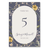 Spring Wildflower | Paars Dustabelnummer Kaart (Voorkant)