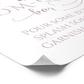 Spring Wildflower Paars Girl Baby shower bar Poster (Hoek)