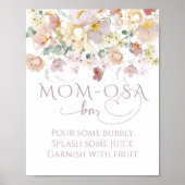 Spring Wildflower Paars Girl Baby shower bar Poster (Voorkant)