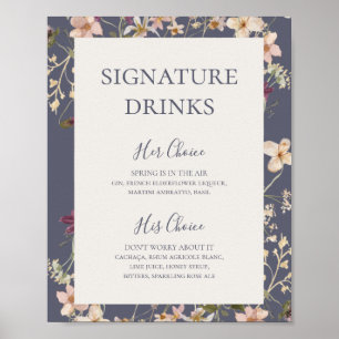 Spring Wildflower   Paarse Drinken voor de mosterd Poster