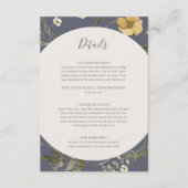 Spring Wildflower | Paarse gegevens van de mosterd Informatiekaartje (Voorkant)