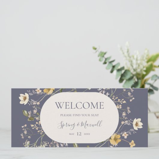 Spring Wildflower | Paarse hellingsgrafiek (Staand voorkant)