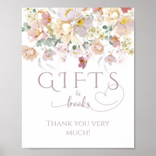 Spring Wildflower Paarse Meisje Baby shower cadeau Poster