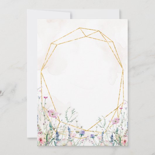 Spring Wildflower Pasen Brunch Uitnodiging (Achterkant)