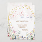 Spring Wildflower Pasen Brunch Uitnodiging (Voorkant / Achterkant)
