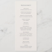 Spring Wildflower | Programma voor onzin Programmakaart (Achterkant)