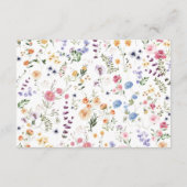 Spring Wildflower Quinceanera Mis Quince Anos RSVP Informatiekaartje (Achterkant)