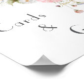 Spring Wildflower Roze Witte Trouwkaarten & Gesche Poster (Hoek)