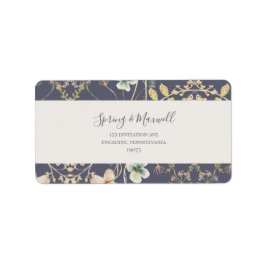 Spring Wildflower | RSVP-adres Paarse bruiloft Etiket