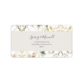 Spring Wildflower | RSVP-adres Wit Weddenschap Etiket (Voorkant)
