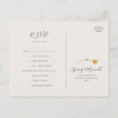 Spring Wildflower | RSVP-Briefkaart met blauwe men Briefkaart (Achterkant)