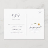 Spring Wildflower | RSVP-Briefkaart met witte brui Briefkaart (Achterkant)