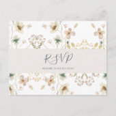 Spring Wildflower | RSVP-Briefkaart met witte brui Briefkaart (Voorkant)