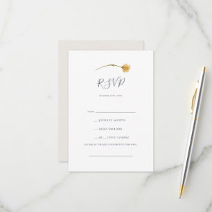 Spring Wildflower   RSVP-kaart voor White Song Req RSVP Kaartje