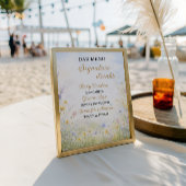 Spring Wildflower Signature Drinks Bar Menu Poster